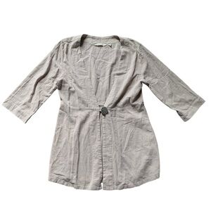 Soft Surroundings Gray/Beige Blazer XS